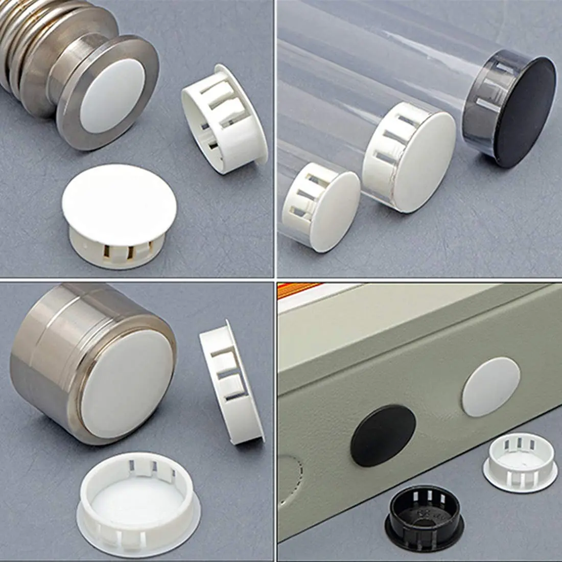 suiwotin Black Hole Plugs Plastic 25mm | Waterproof Dustproof Seal for Furniture & Equipment - view 6