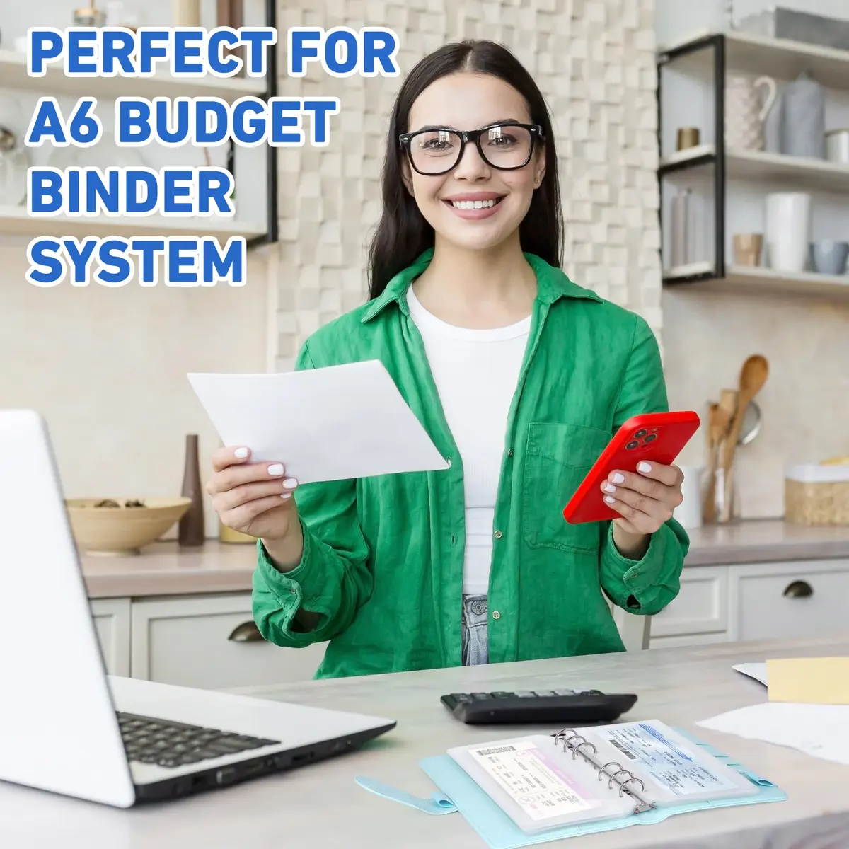 Antner A6 Binder Pockets 6-Hole No Zipper | Moisture Proof PVC Document Folders (17.7 x 10.5 cm) - view 7