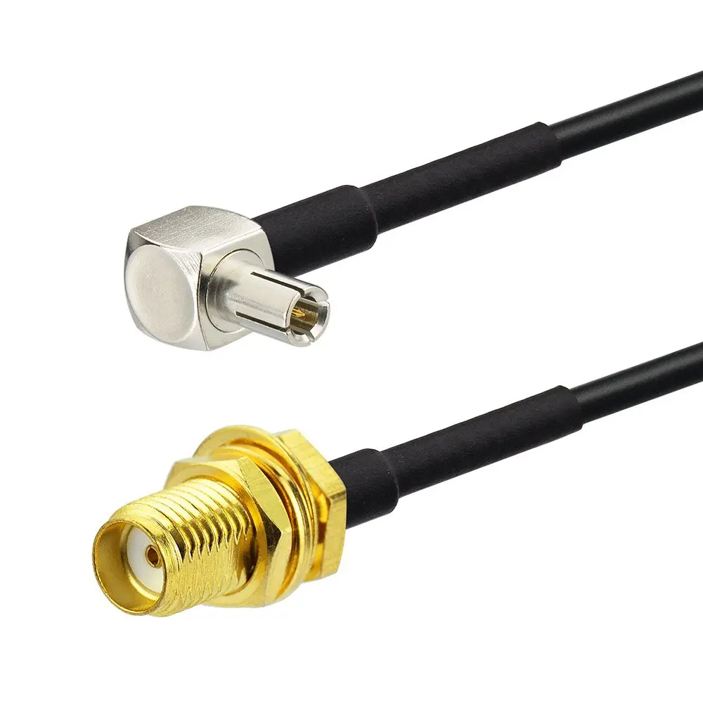 Superbat SMA to TS9 Cable 6in RG174 SMA Female to TS9 Male 90° | Connects USB modems & antennas - view 2
