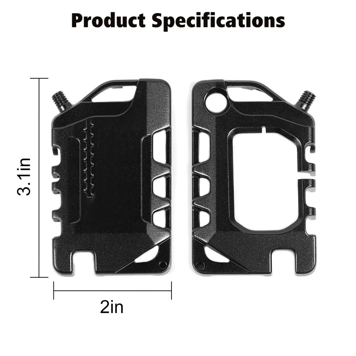 RT-TCZ Black Aluminum Alloy Key Fob Case Cover for Jeep Wrangler JL JLU Gladiator | Heavy Duty Protection - view 3