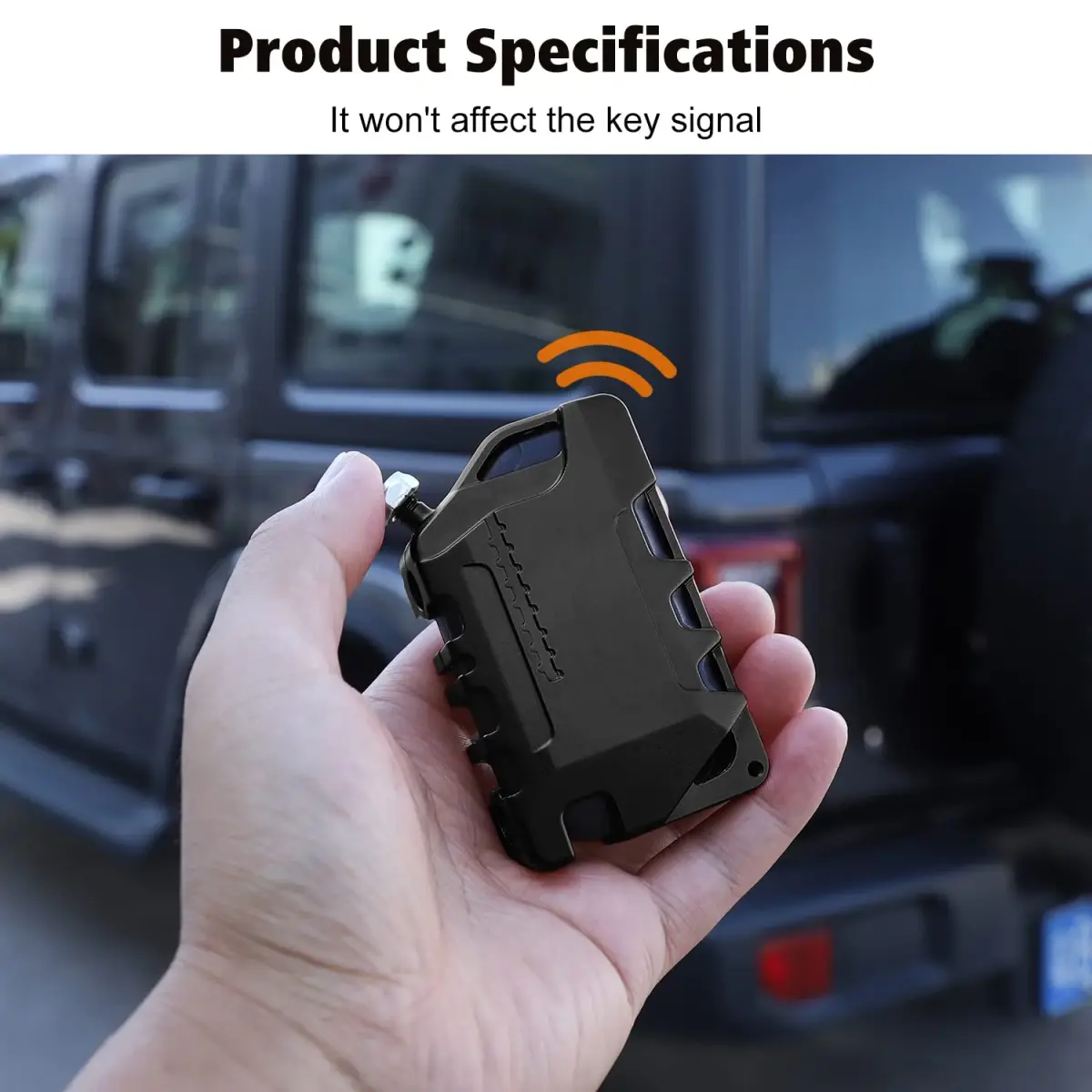 RT-TCZ Black Aluminum Alloy Key Fob Case Cover for Jeep Wrangler JL JLU Gladiator | Heavy Duty Protection - view 4