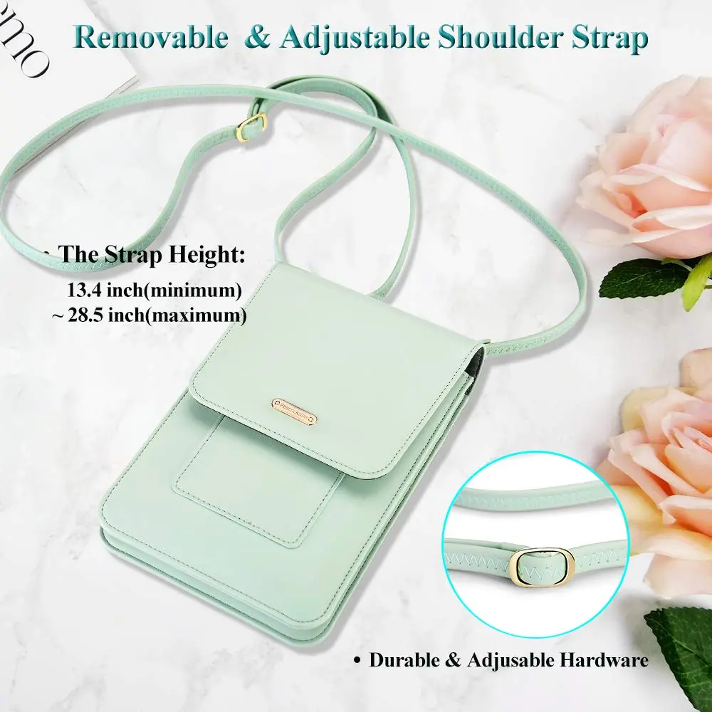 Peacocktion Small Crossbody Bag for Women | RFID Travel Cell Phone Wallet with Card Slots - view 6