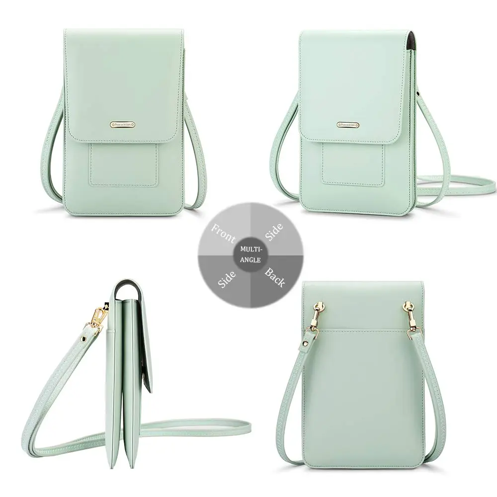Peacocktion Small Crossbody Bag for Women | RFID Travel Cell Phone Wallet with Card Slots - view 3