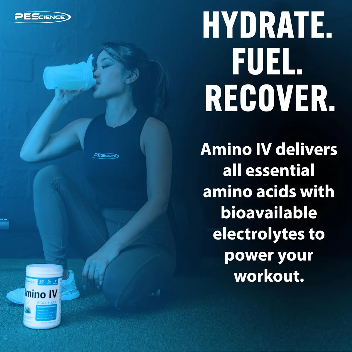 PEScience Amino IV BCAA & EAA Powder, Strawberry Lemonade | 30 Servings, Vegan, Gluten-Free, Hydration Support - view 4