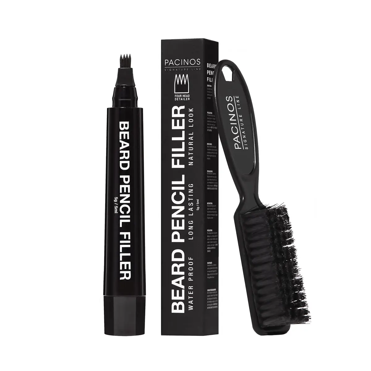 Pacinos Beard Pencil Filler Black | Fills Patchy Areas & Defines Lines - main product image