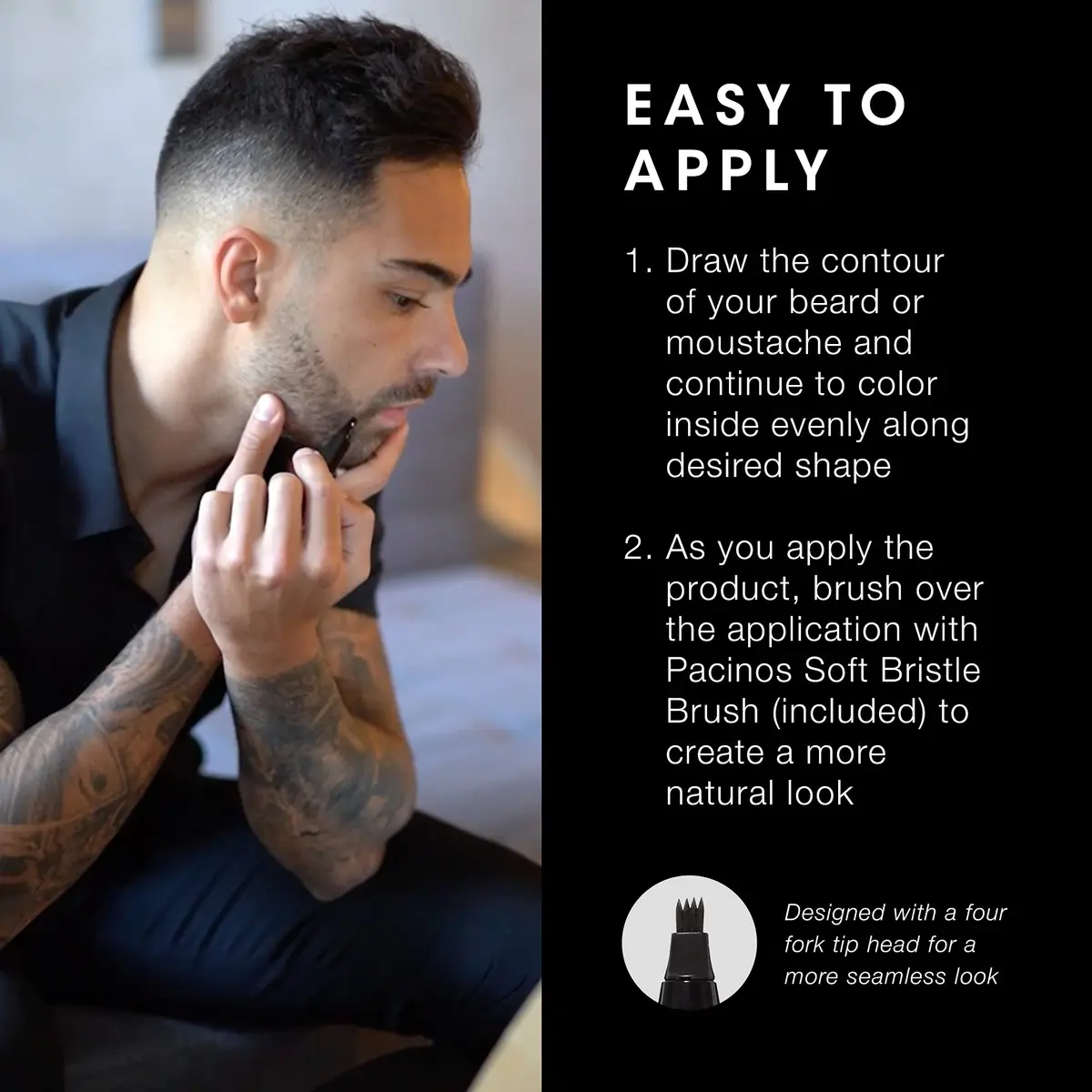 Pacinos Beard Pencil Filler Black | Fills Patchy Areas & Defines Lines - view 5