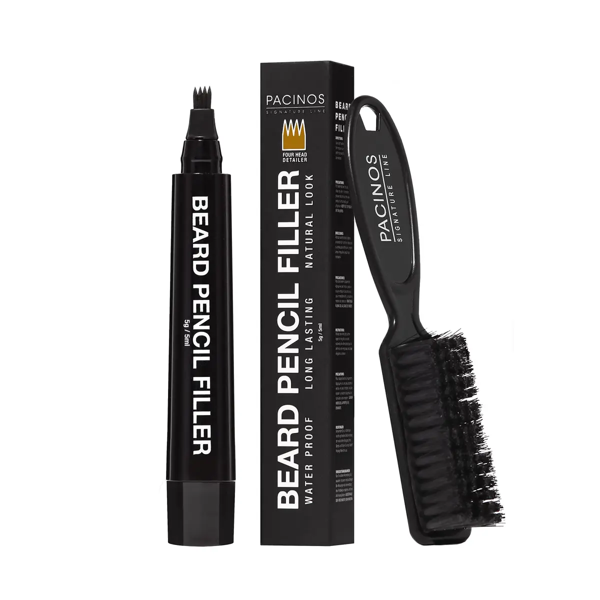 Pacinos Beard Pencil Filler Light Brown | Waterproof, Natural Finish, Moustache (10g / 0.35oz) - main product image