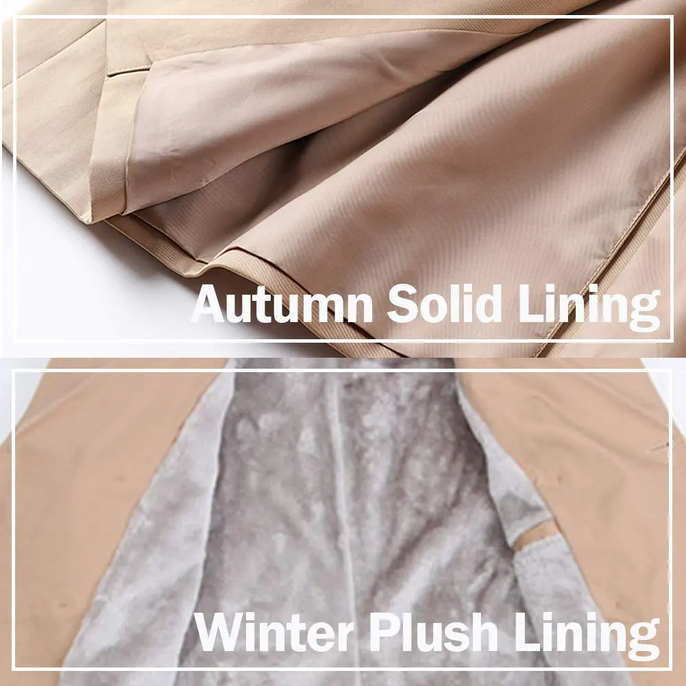 Pantete Men's Double Breasted Trench Coat Oversized Windbreaker Long Jacket | All-Season Waterproof & Windproof - view 6