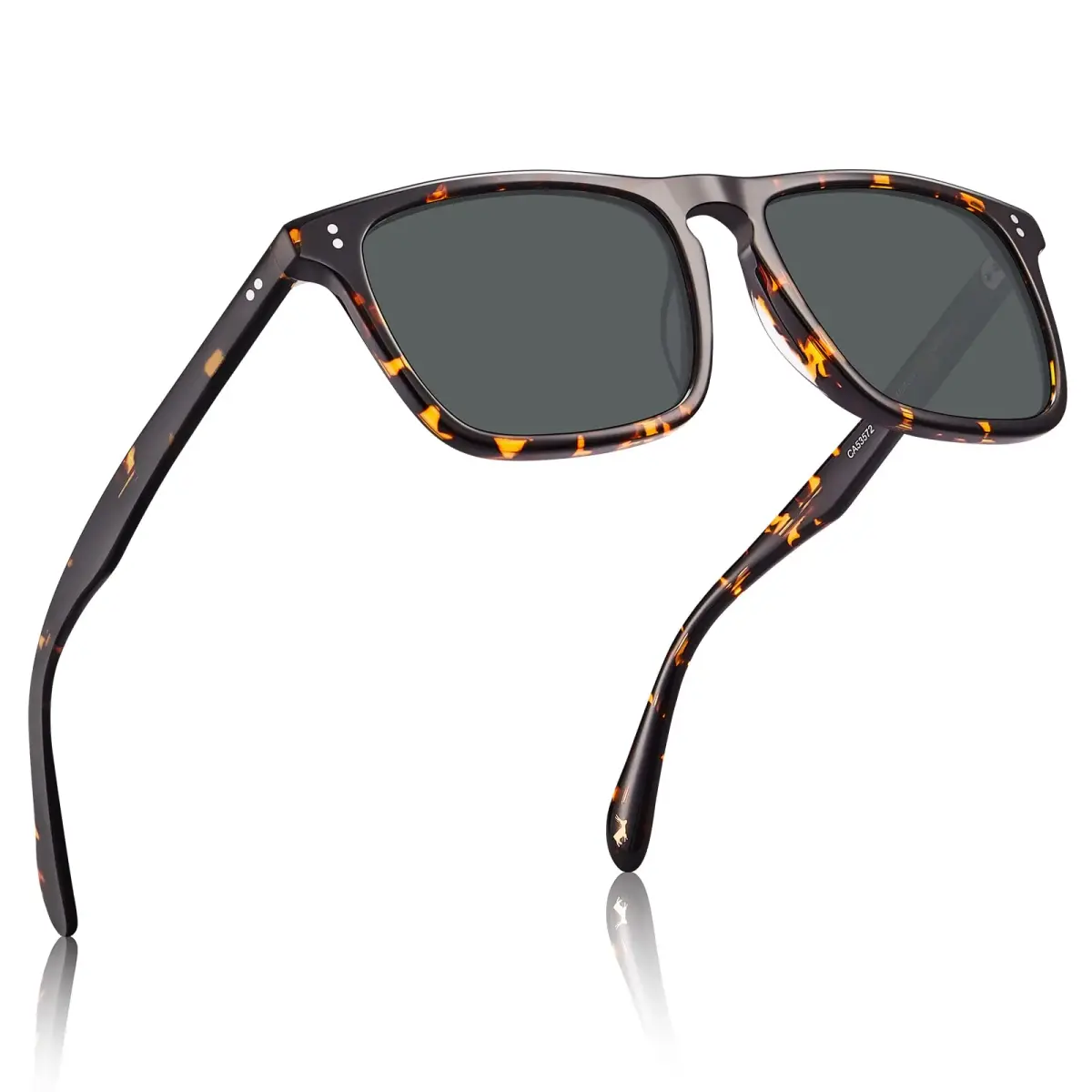CARFIA Retro Square Polarized Sunglasses for Men CA53572 | 54mm Lens Width, 145mm Arm Length - view 9