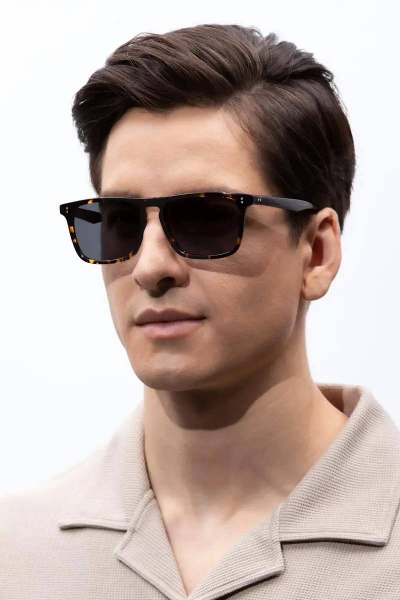 CARFIA Retro Square Polarized Sunglasses for Men CA53572 | 54mm Lens Width, 145mm Arm Length - view 2