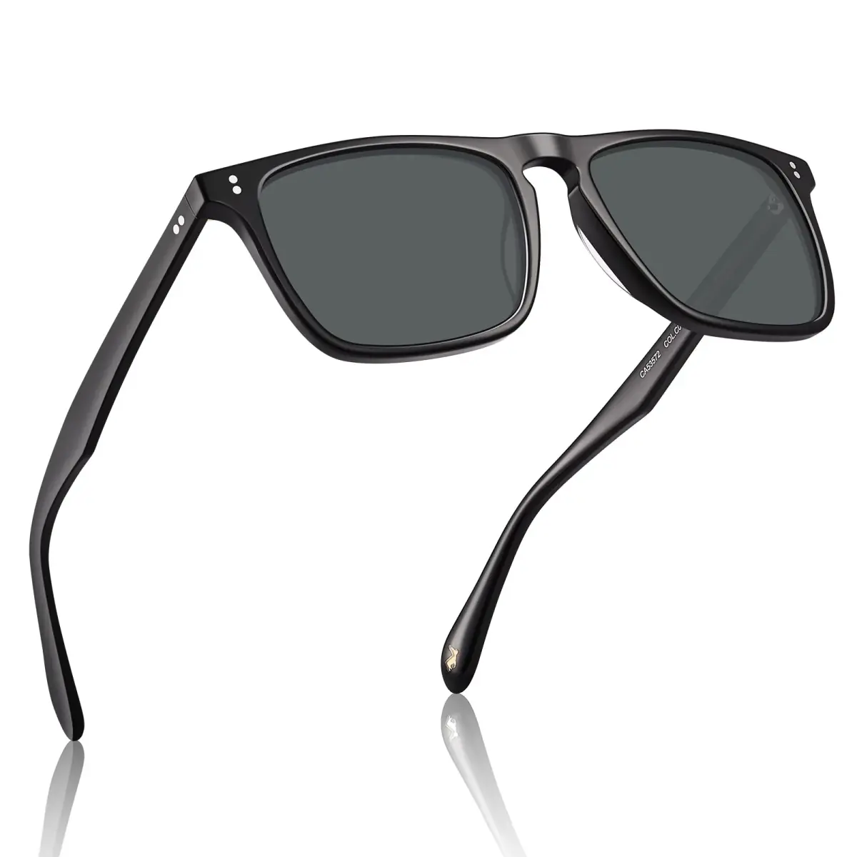 CARFIA Retro Square Polarized Sunglasses for Men UV Protection CA53572 | 54mm Lens Width, 18mm Bridge Width - view 9