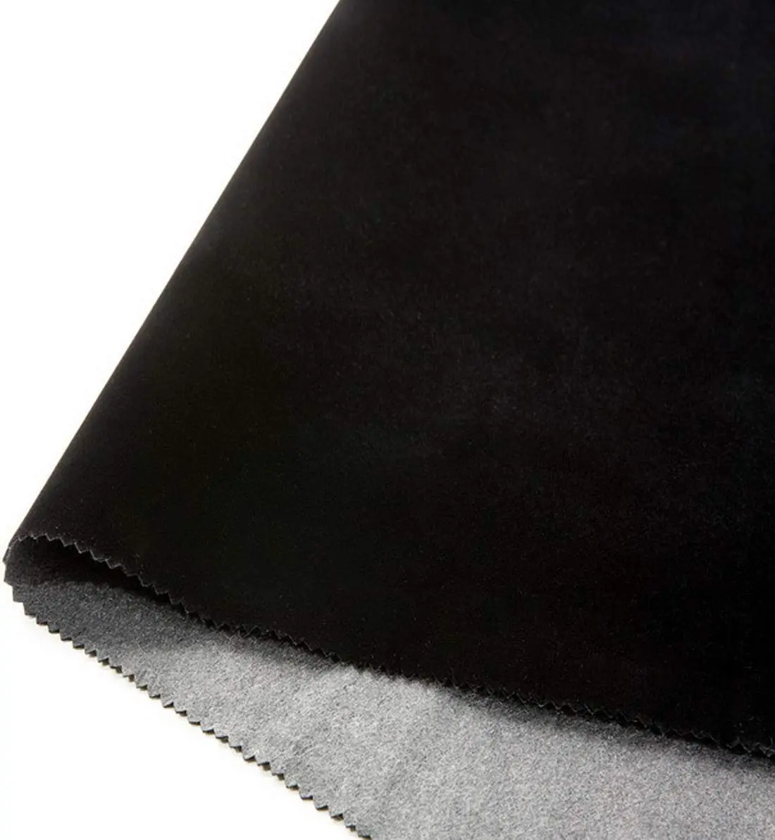 CHENGZHG Black Velvet Flocking Liner 45cm x 200cm (17.7" x 78") | Peel and Stick Adhesive Fabric for Drawers and Crafts - main product image