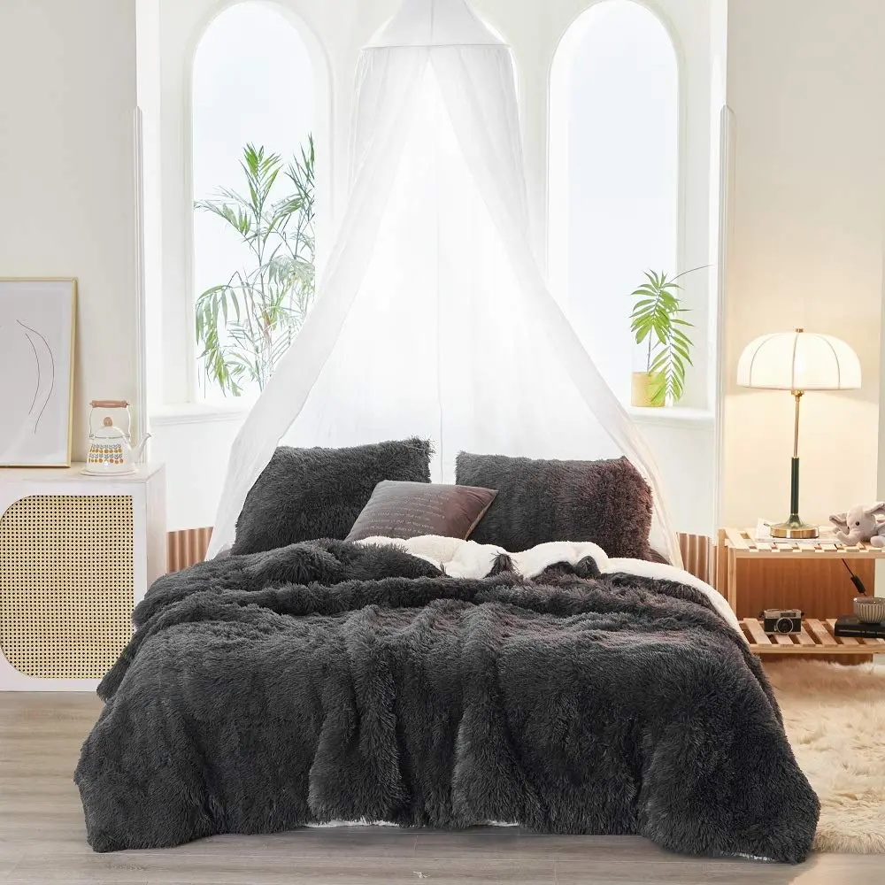 Flysheep Faux Fur Comforter Set King Size | Ultra Soft & Warm Bedding for Winter & All Seasons - view 2