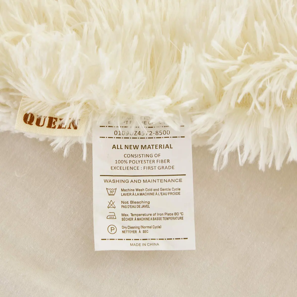 Flysheep Faux Fur Comforter Set Queen | Ultra Soft Long Hair Plush Bedding - view 6