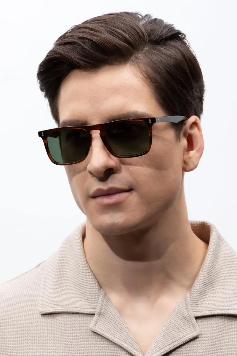 CARFIA Retro Square Polarized Sunglasses for Men | 54mm Lens Width (1.94 Fl Oz) - view 2