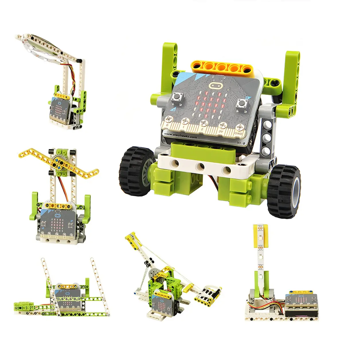 EF ELECFREAKS Ring:bit 6-in-1 Starter Kit with 200+ Building Blocks | Programmable Makecode Coding Learning Kit - main product image