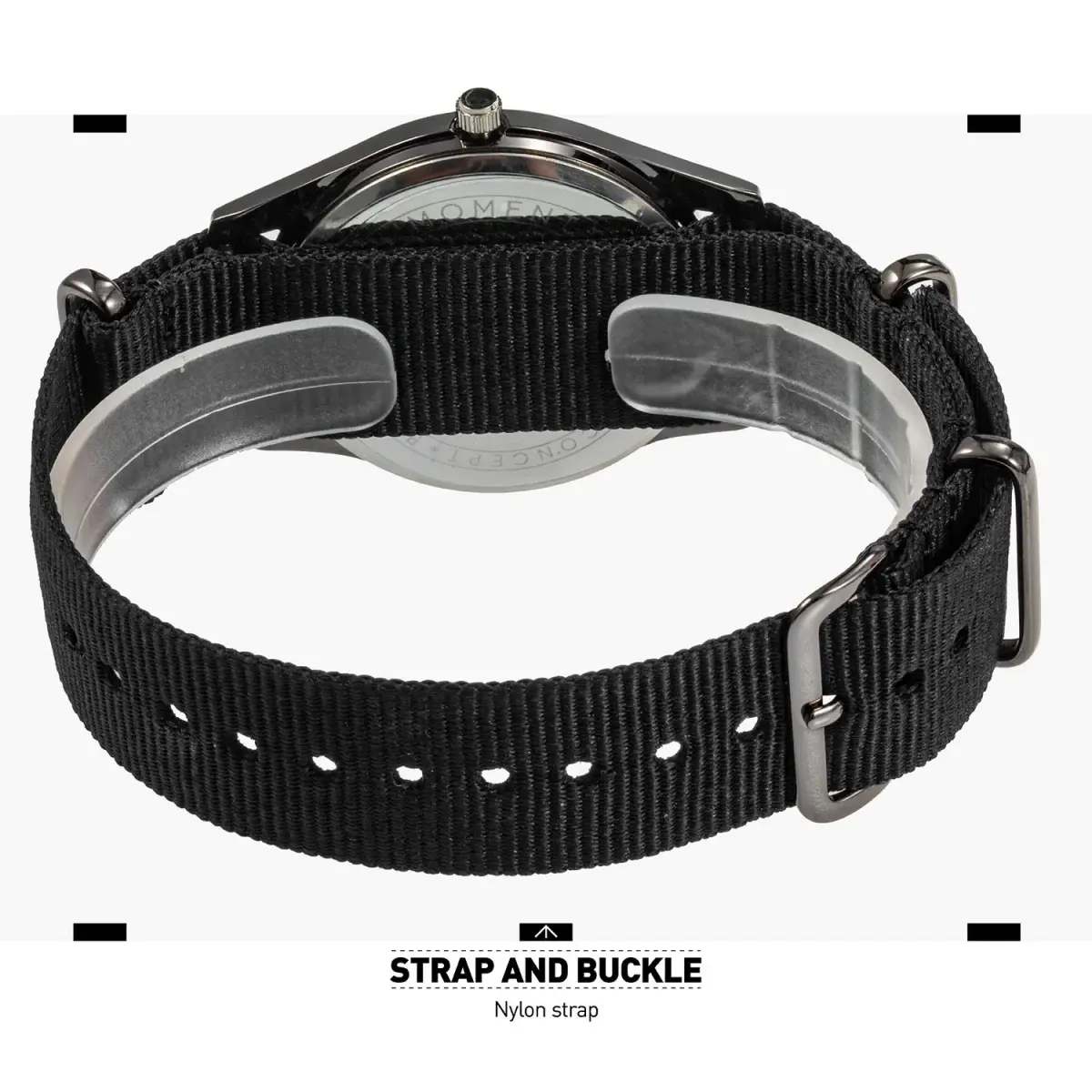 Infantry MDC Mens Military Field Watch 40mm (1.57 inches) | Japanese Quartz Movement, Black Nylon Strap - view 7