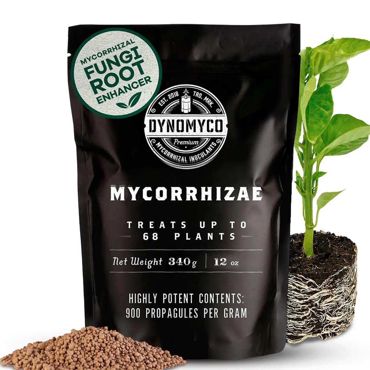 DYNOMYCO Mycorrhizal Fungi Inoculant 340g | Boosts Root Growth & Harvests - main product image