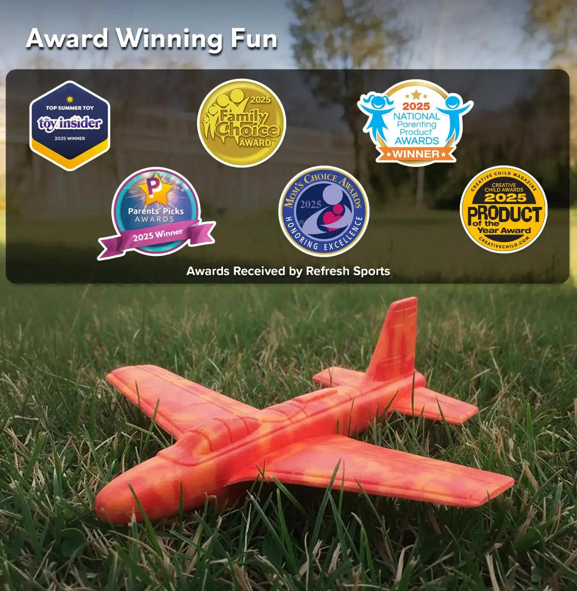 Refresh Sports EVA Foam Glider Plane for Kids 6x2 inches (15.2x5.1 cm) | ASTM-Tested Outdoor Toy - view 7