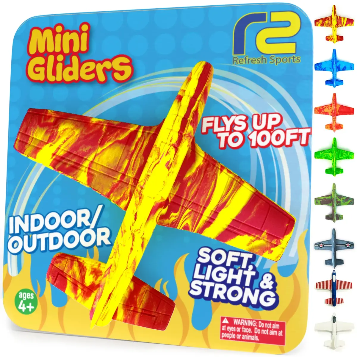 Refresh Sports EVA Foam Glider Plane Orange | Safe & Durable Outdoor Toy for Kids Ages 3-12+ - main product image