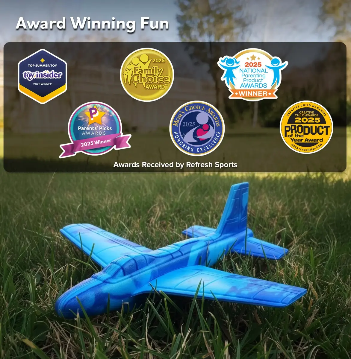 Refresh Sports EVA Foam Glider Plane Orange | Safe & Durable Outdoor Toy for Kids Ages 3-12+ - view 7