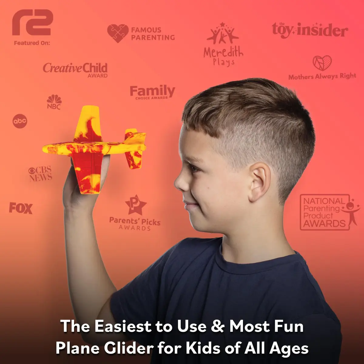 Refresh Sports EVA Foam Glider Plane Orange | Safe & Durable Outdoor Toy for Kids Ages 3-12+ - view 2