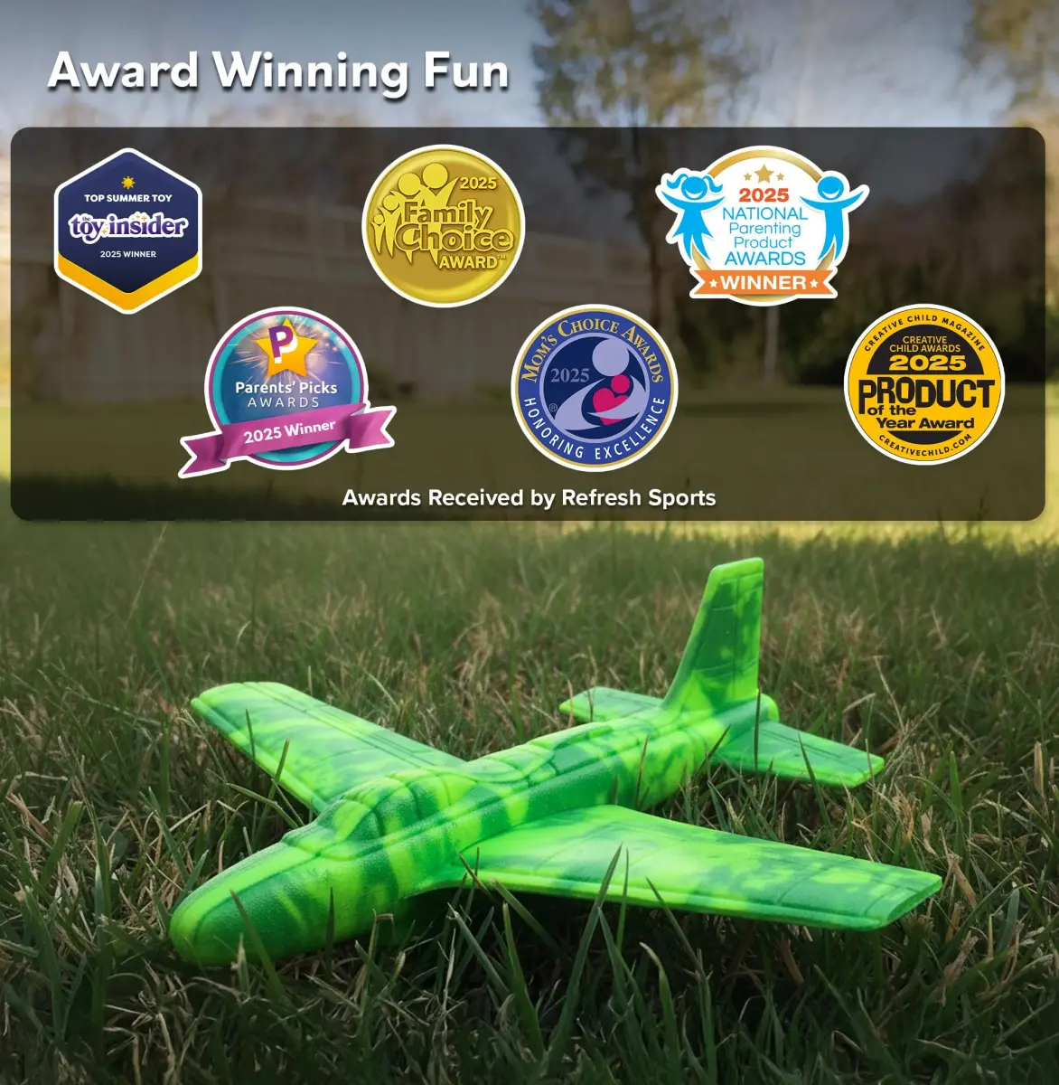 Refresh Sports EVA Foam Mini Glider Airplane | ASTM-Tested, BPA-Free Outdoor Toy for Kids 3-9+ Years - view 7