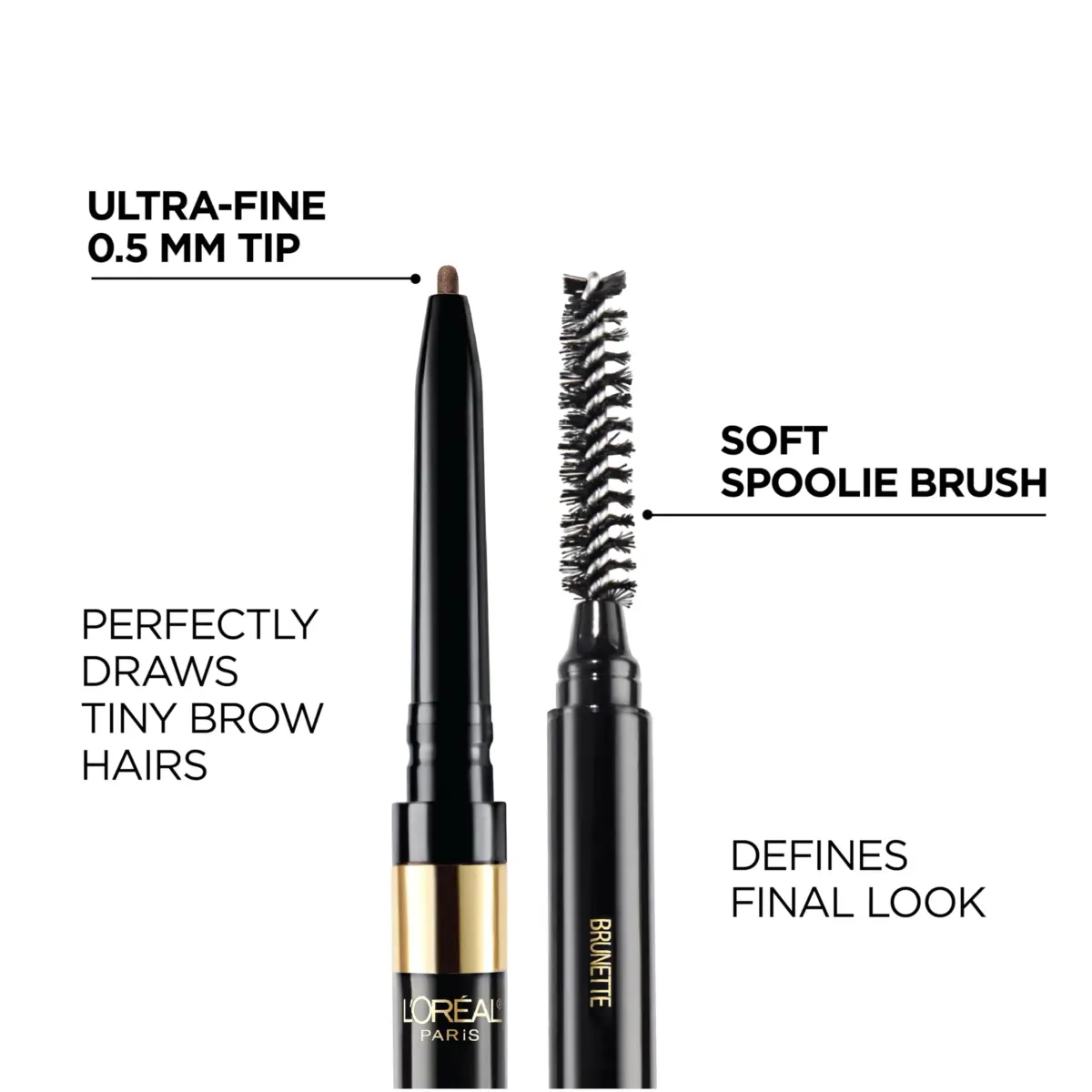 L'Oreal Paris Brow Stylist Definer Waterproof Eyebrow Pencil, Taupe, Single - view 3