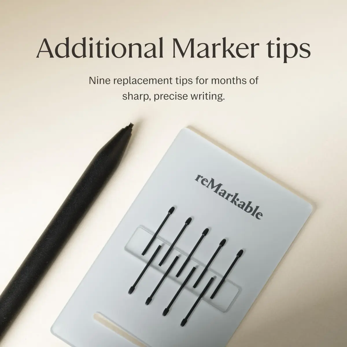 reMarkable Marker Plus with Eraser & 9 Felt Tips | Tilt & Pressure Sensitive Stylus - view 6