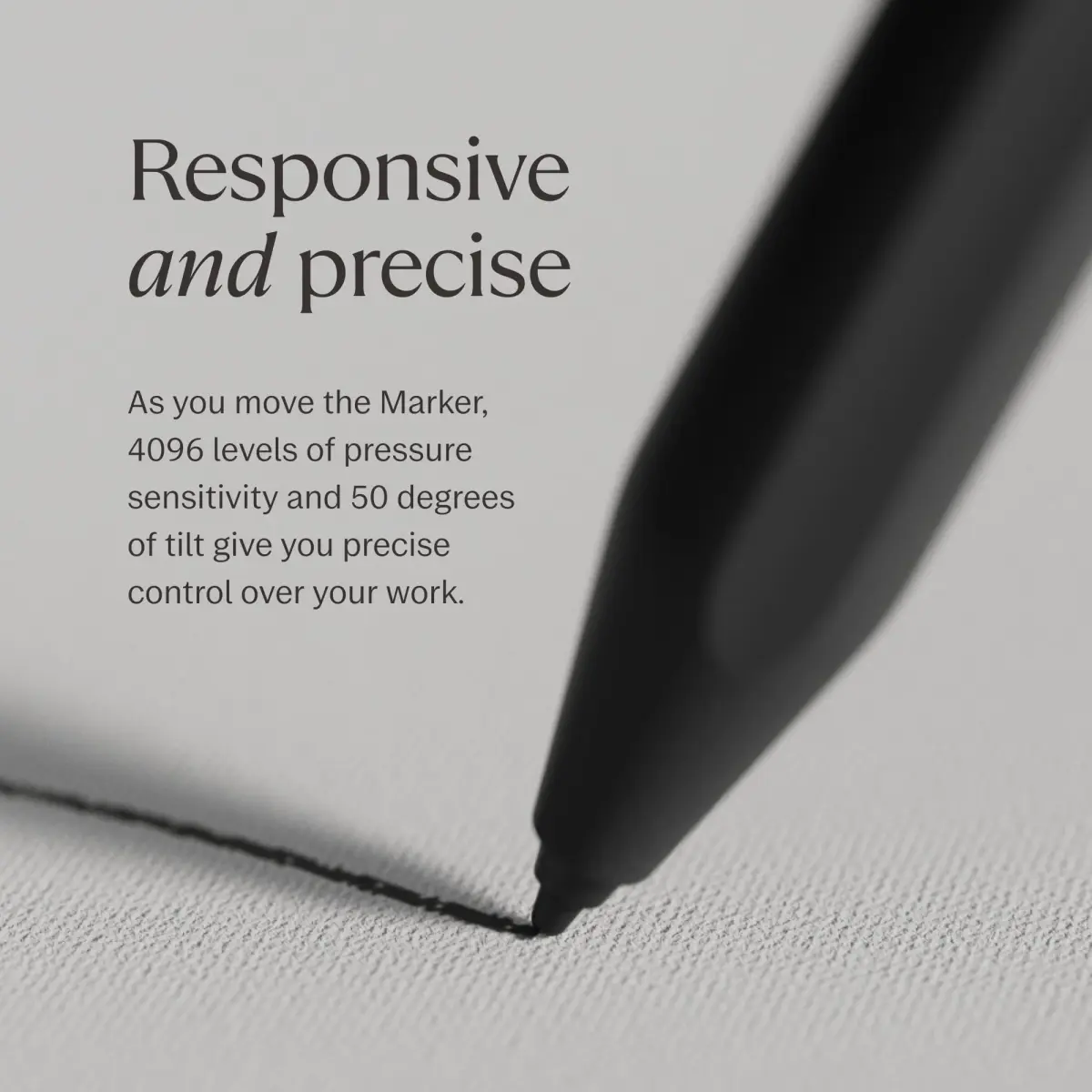 reMarkable Marker Plus with Eraser & 9 Felt Tips | Tilt & Pressure Sensitive Stylus - view 2