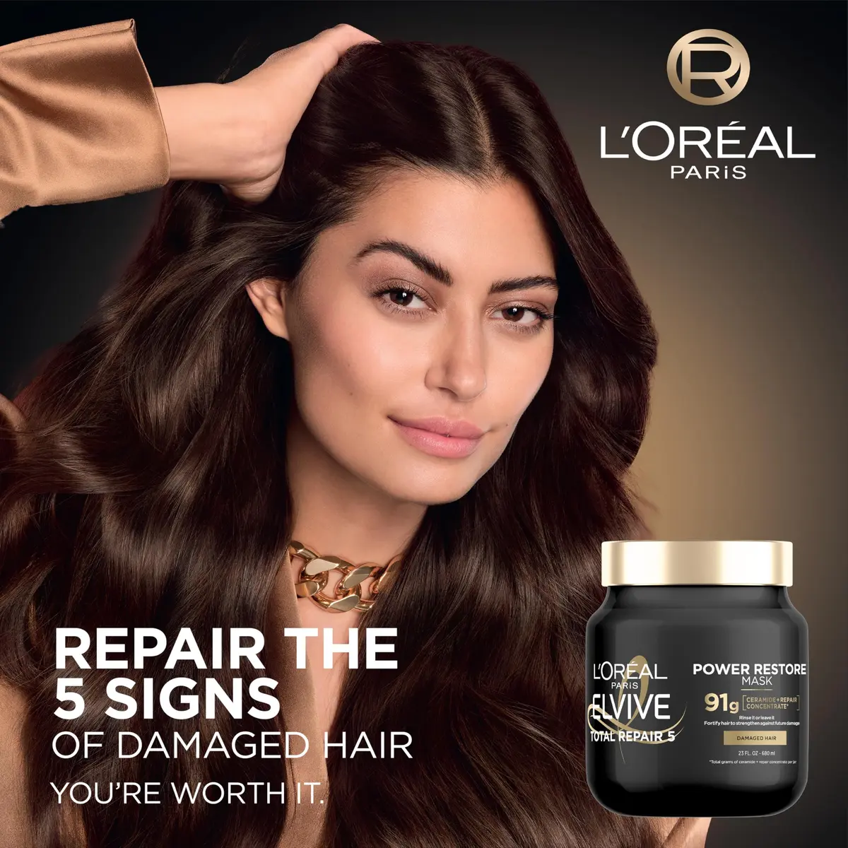 L'Oreal Paris Elvive Total Repair 5 Power Restore Hair Treatment 23 Fl Oz | Strengthens & Repairs Damaged Hair - view 3