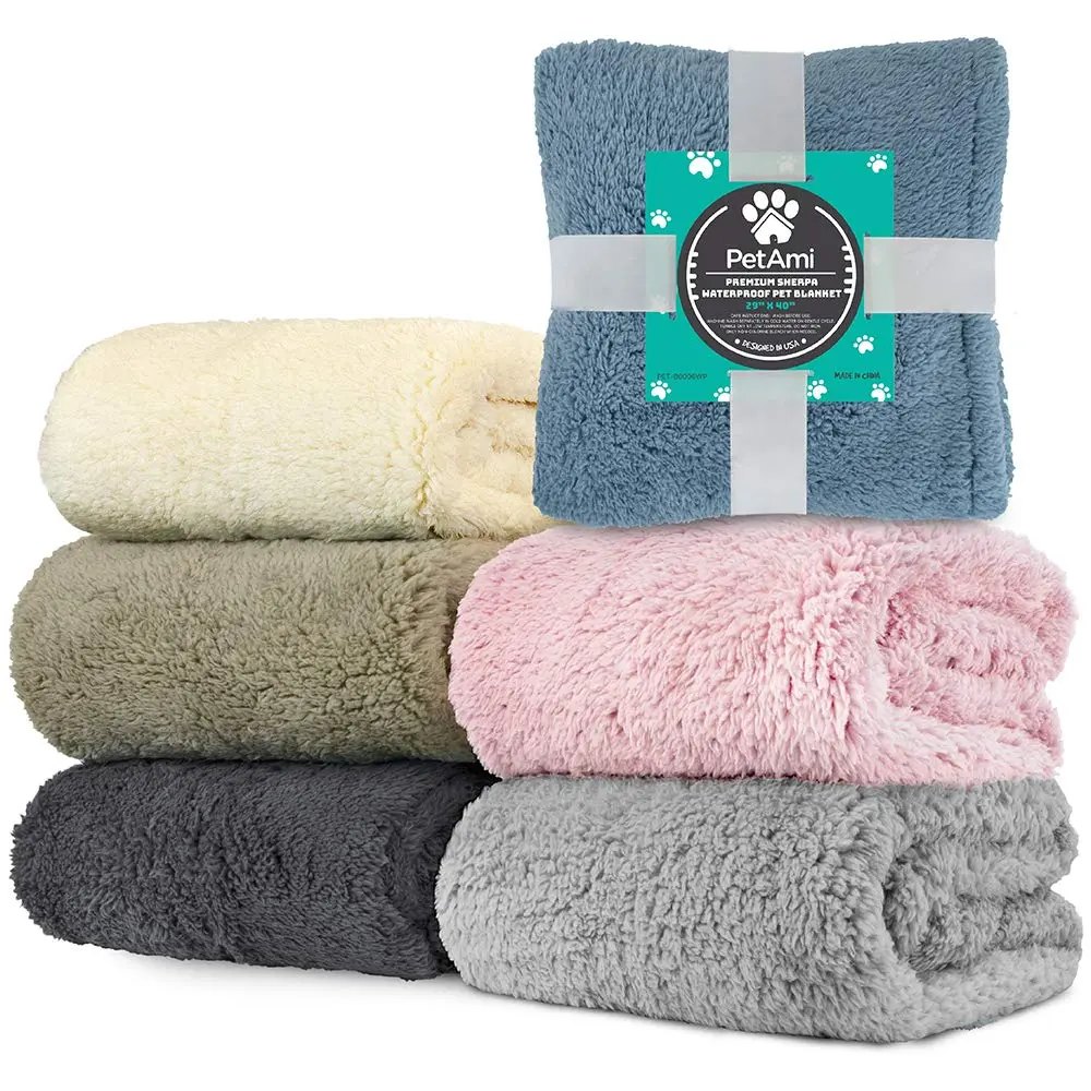 PetAmi Sherpa Waterproof Dog Blanket Medium 74cm (29in) x 102cm (40in) | Protects Furniture from Pet Messes - view 9