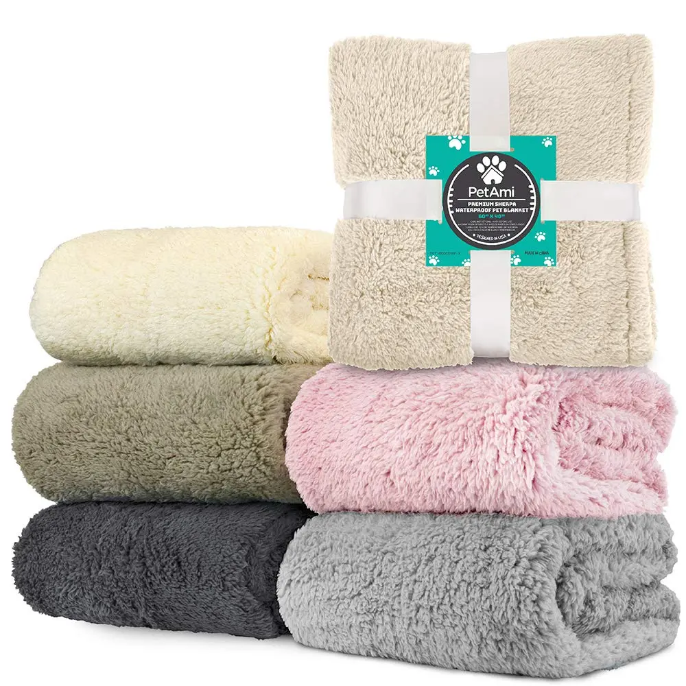 PetAmi Fluffy Sherpa Waterproof Dog Blanket 102x152 cm (40x60 inches) | Protects Furniture from Pet Messes - view 8