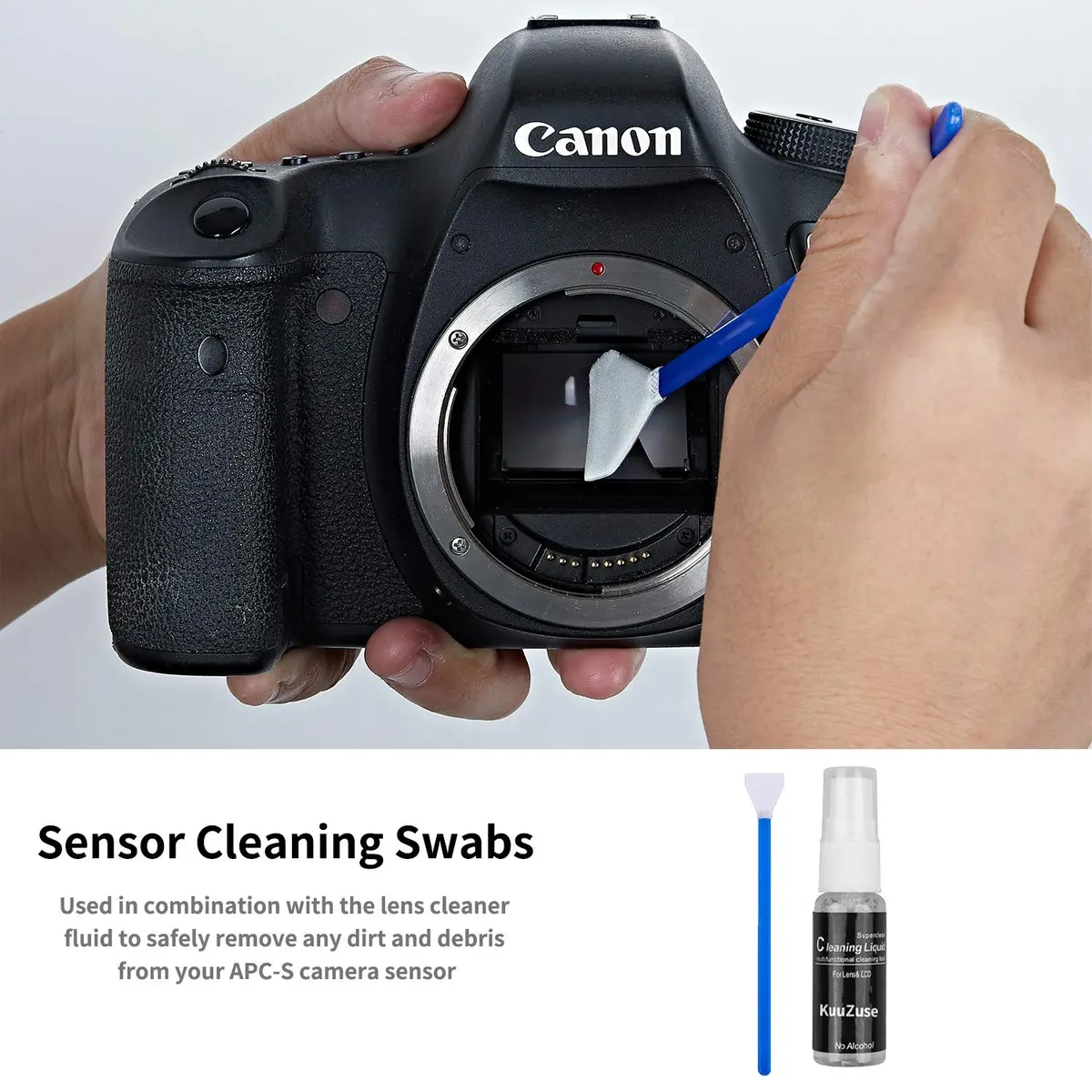 KuuZuse Camera Cleaning Kit with APS-C Swabs & Microfiber Cloths | DSLR & Lens Care - view 2