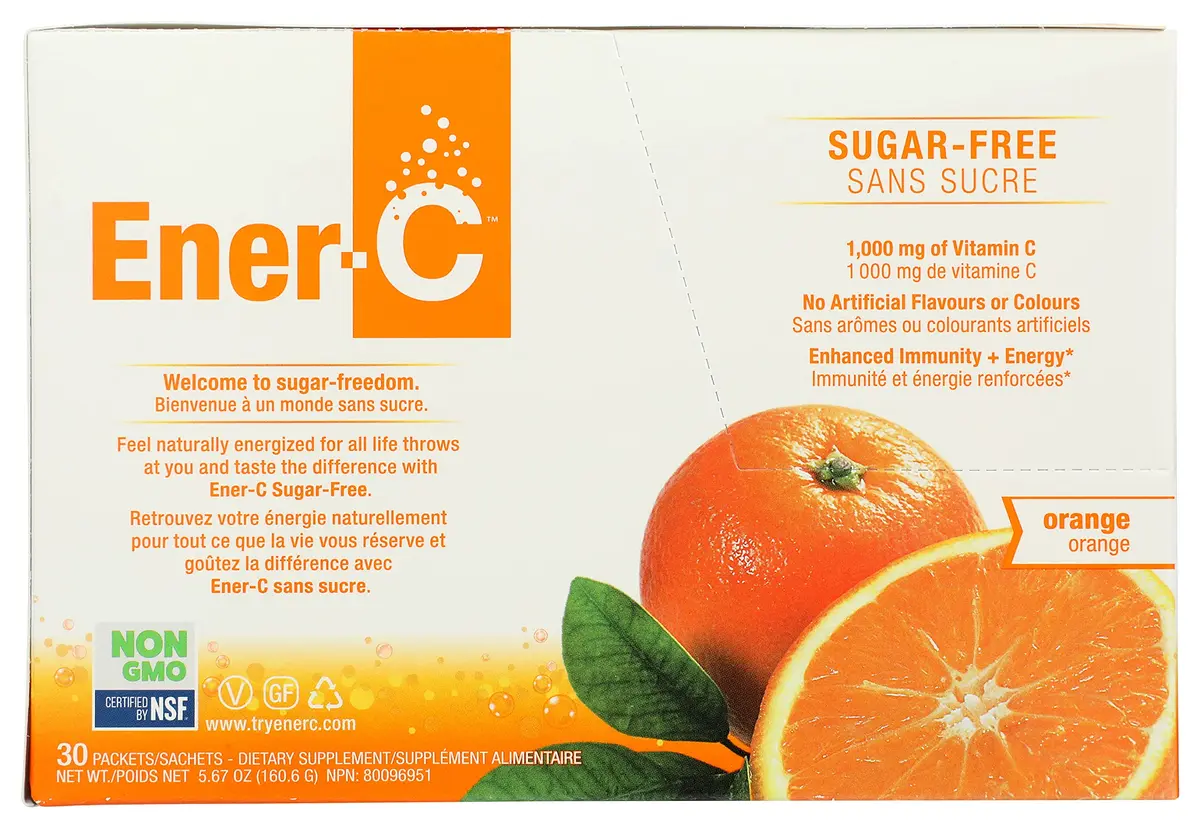 Ener-C Multivitamin Drink Mix, Sugar Free - Orange, 30 Count | Vitamin C & Electrolytes for Immunity & Energy - main product image