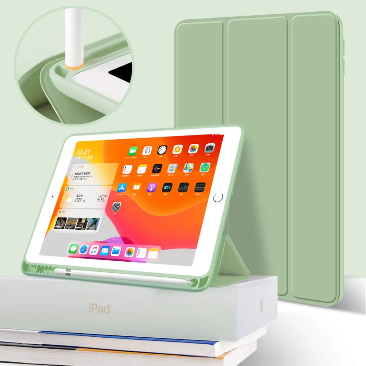 aoub Case for iPad 6th/5th Generation 9.7 inch (Light Green) - view 8