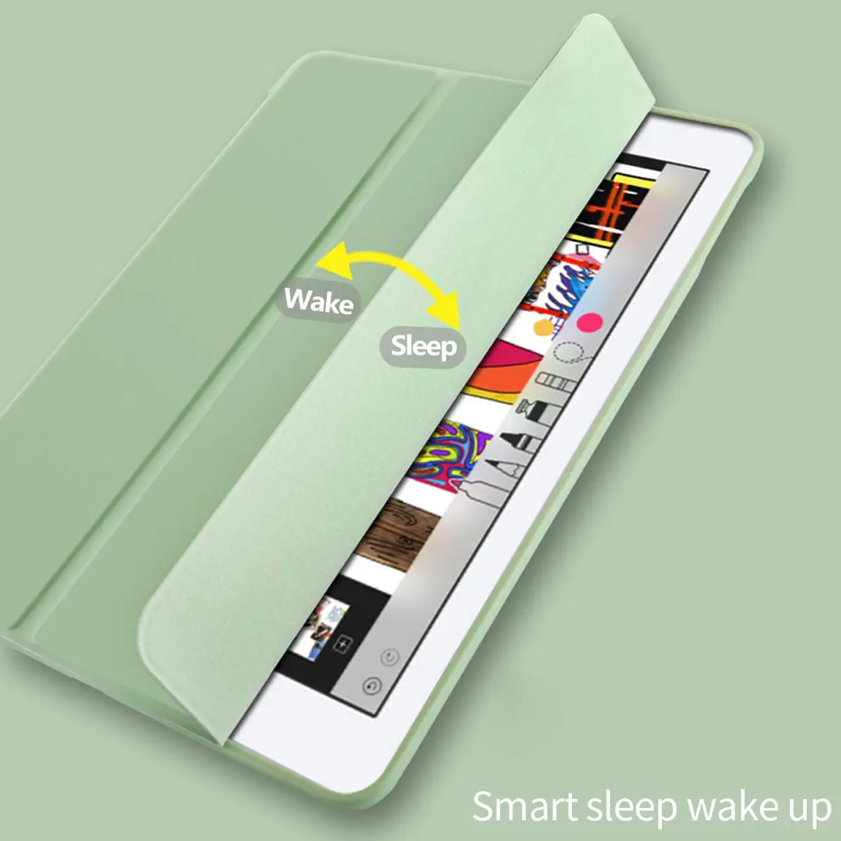 aoub Case for iPad 6th/5th Generation 9.7 inch (Light Green) - view 3