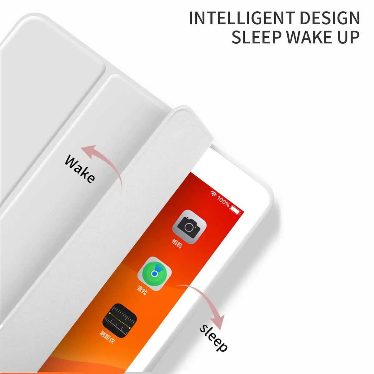aoub iPad 9.7 inch 6th/5th Gen Case Gray White | Auto Sleep/Wake, Thin & Lightweight - view 3