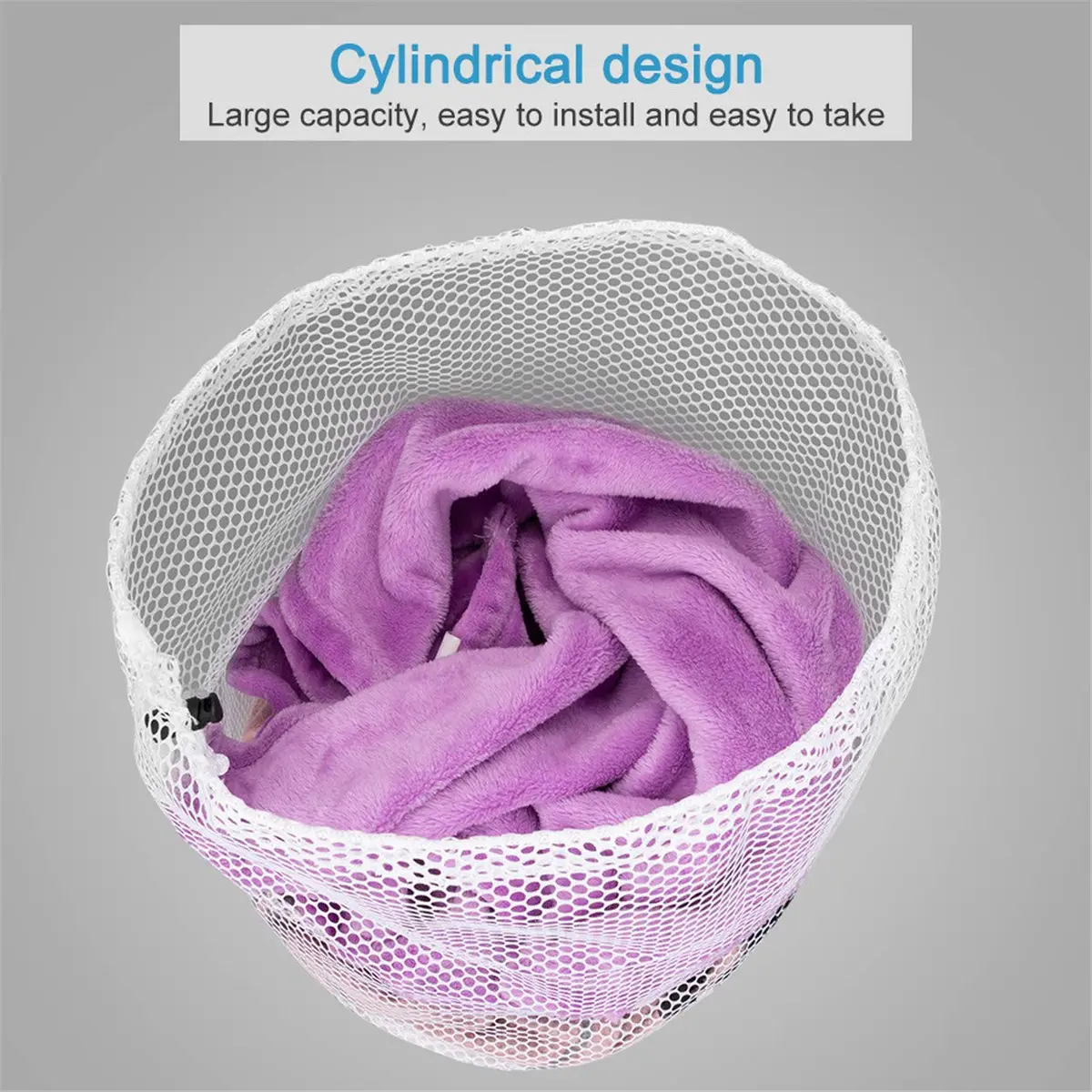 The Flash Store Premium Fine Mesh Laundry Bag 20 x 28 inches | Sturdy White Mesh with Drawstring - view 4
