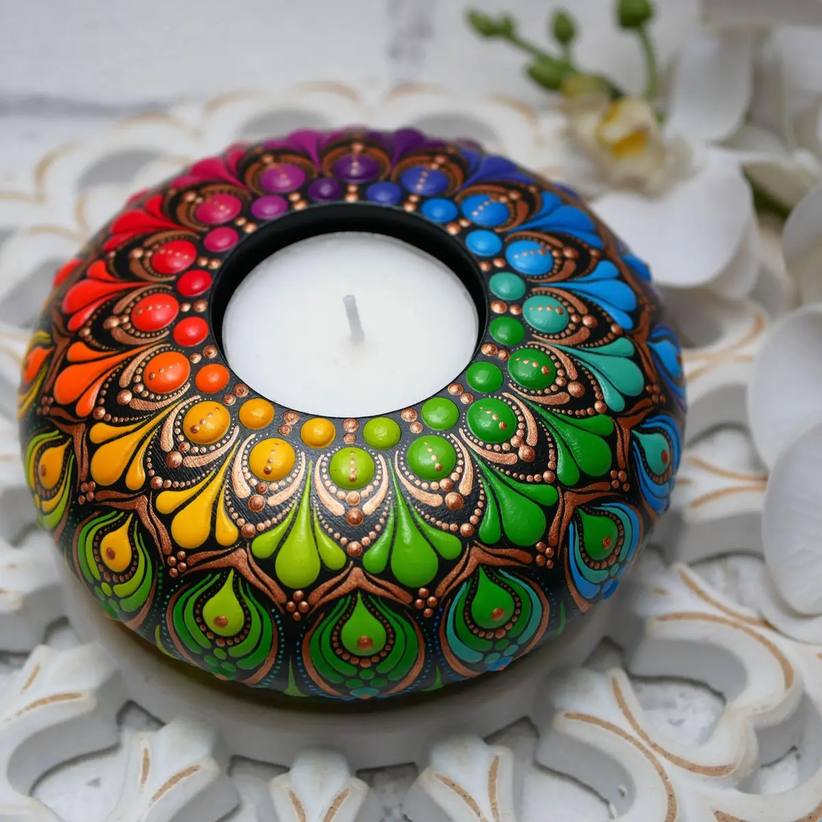 Happy Dotting Company Tea Light Candle Holder Silicone Mold - Round Shape - DIY & Creative Projects - view 2