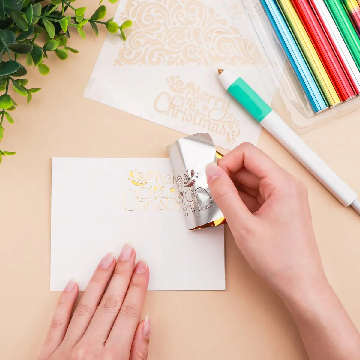 CYFUN DESIGN Heated Foil Pen Set with Gold Foil Roll & USB Cable | Crafting & Card Making Tool - view 5