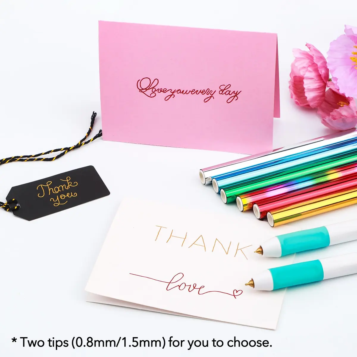 CYFUN DESIGN Heated Foil Pen Set with Gold Foil Roll & USB Cable | Crafting & Card Making Tool - view 7