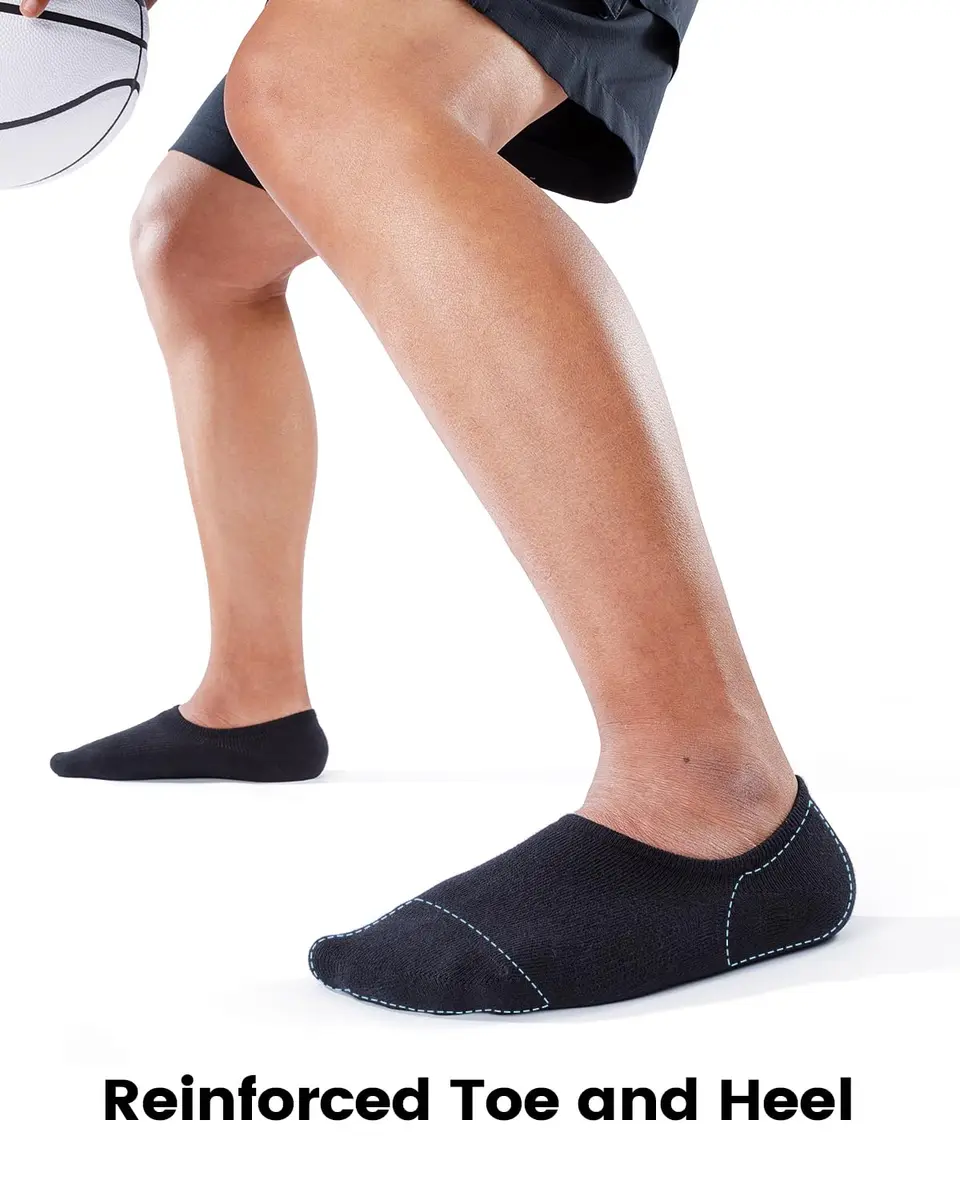 IDEGG Men No Show Low Cut Athletic Socks 8 Pairs | Non-Slip Grip & Moisture-Wicking - view 4
