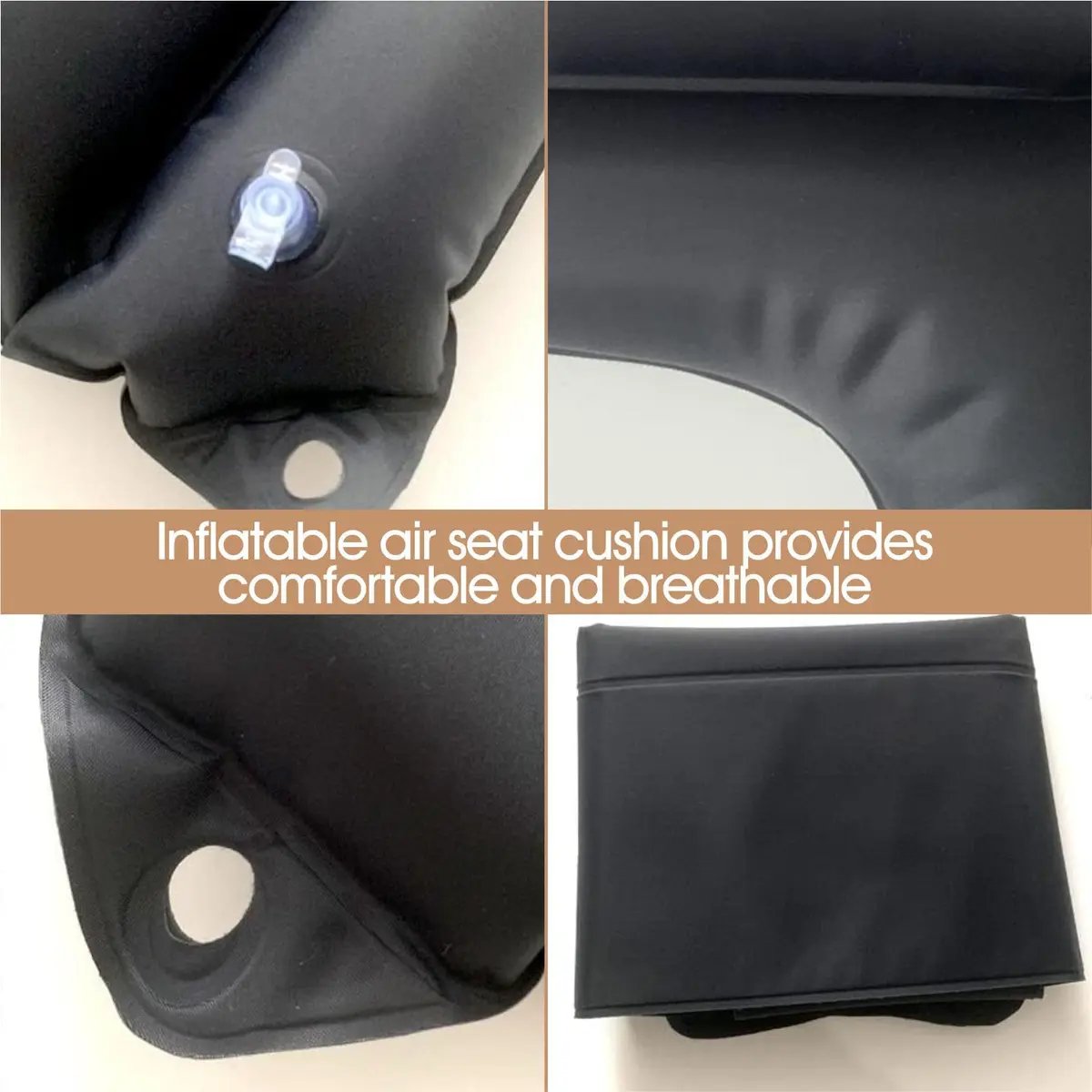 MESINURS Bedridden Inflatable Cushion 18x16x14 in | Breathable Square Pad for Elderly & Disabled - view 4