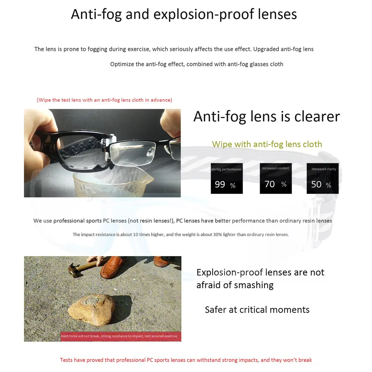 SooGree Racquetball Goggles for Men Women | Impact-Resistant Polycarbonate Lens & Adjustable Strap - view 5