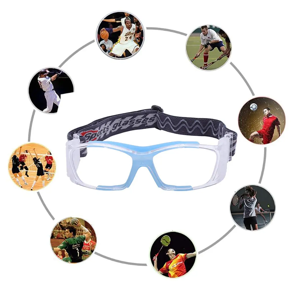 SooGree Racquetball Goggles for Men Women | Impact-Resistant Polycarbonate Lens & Adjustable Strap - view 6