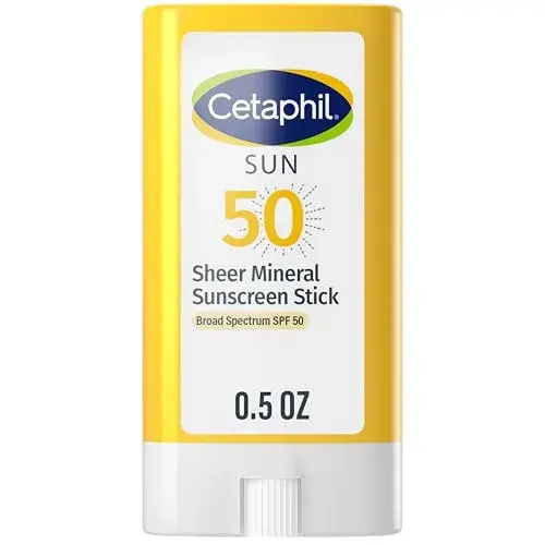 Cetaphil Sheer Mineral Sunscreen Stick SPF 50 14g (0.5 Fl Oz) | Broad Spectrum UVA/UVB Protection for Sensitive Skin - main product image