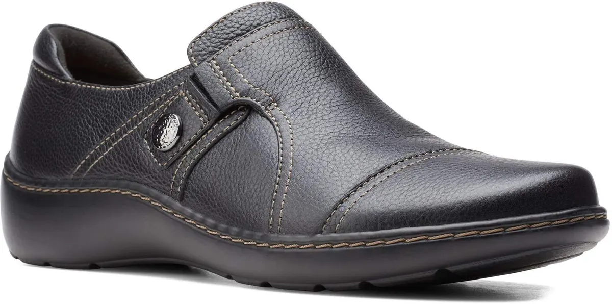 Clarks Cora Poppy Loafer Leather Slip-On 8 US | Casual Comfort & Style - view 5