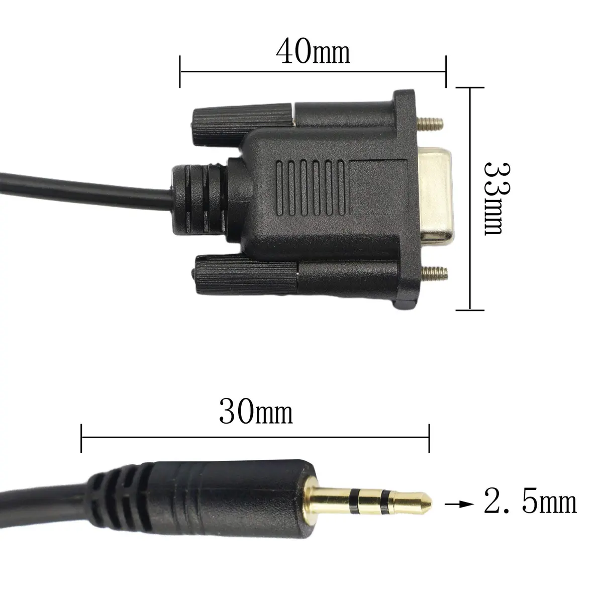 GINTOOYUN DB9 Female to 2.5mm Serial Cable 1.83 m (6 feet) | Connects Small Devices for Data Transfer - view 6
