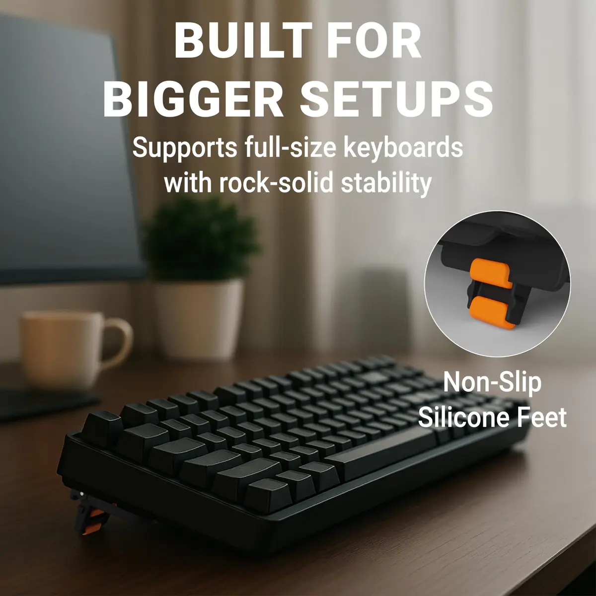 GPG2 ESC Flip PRO Keyboard Stand for Desk – Extendable Width, 4 Adjustable Angles, Compatible with Apple Magic Keyboard & Full-Size Models - view 6